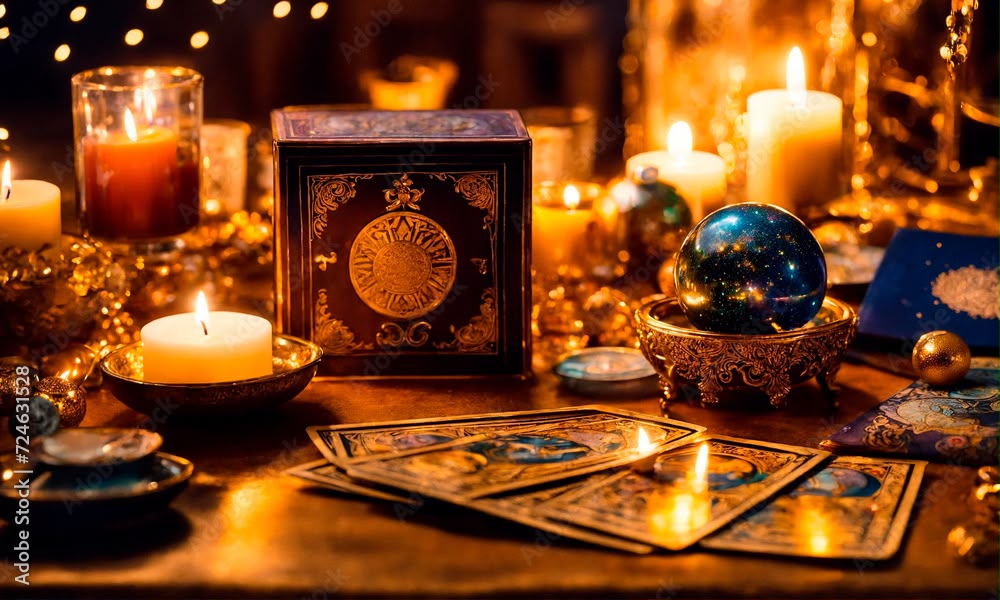 Mystical Oracle Scrying Sphere & Candles